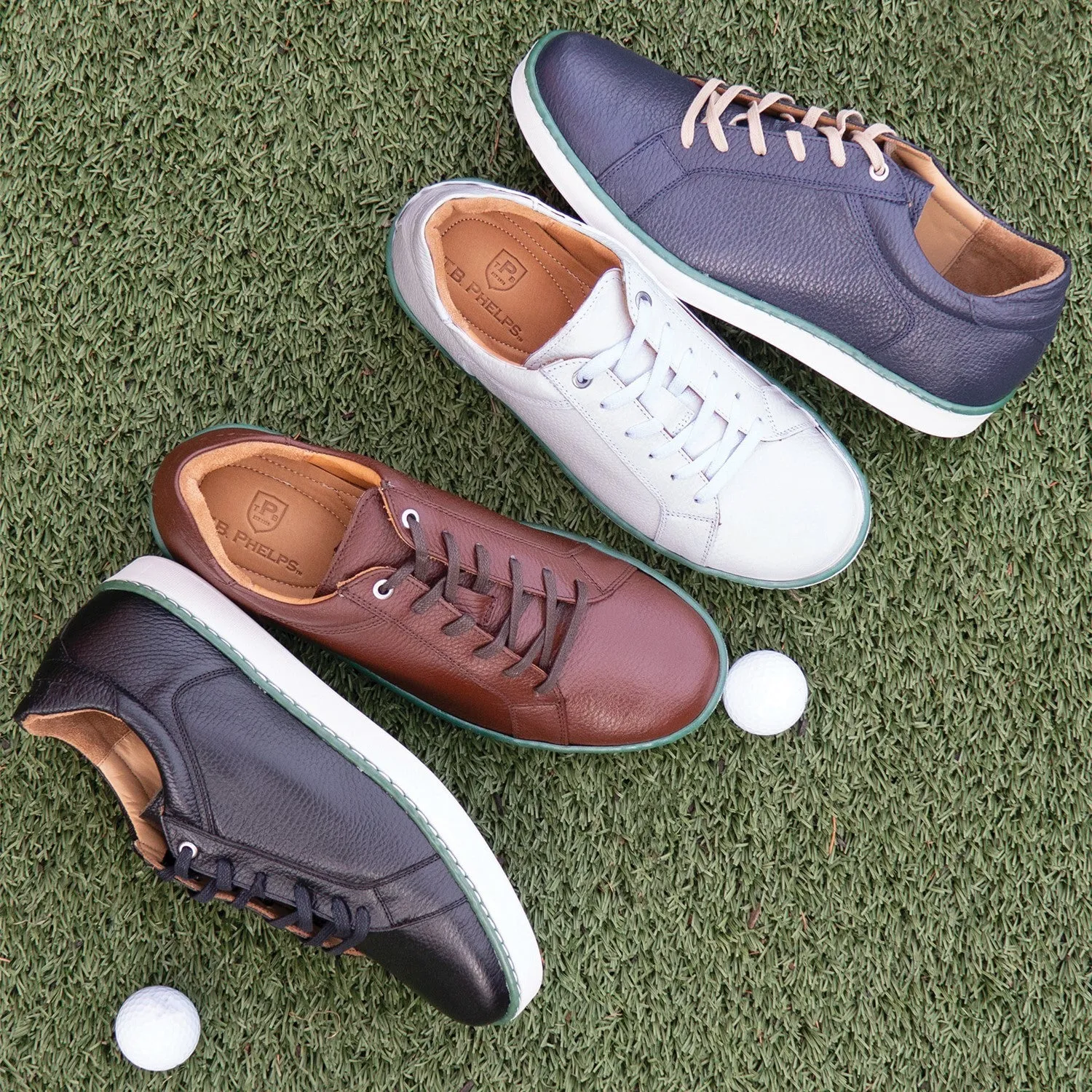 Fairway Casual Golf Sneaker in Navy by T.B. Phelps