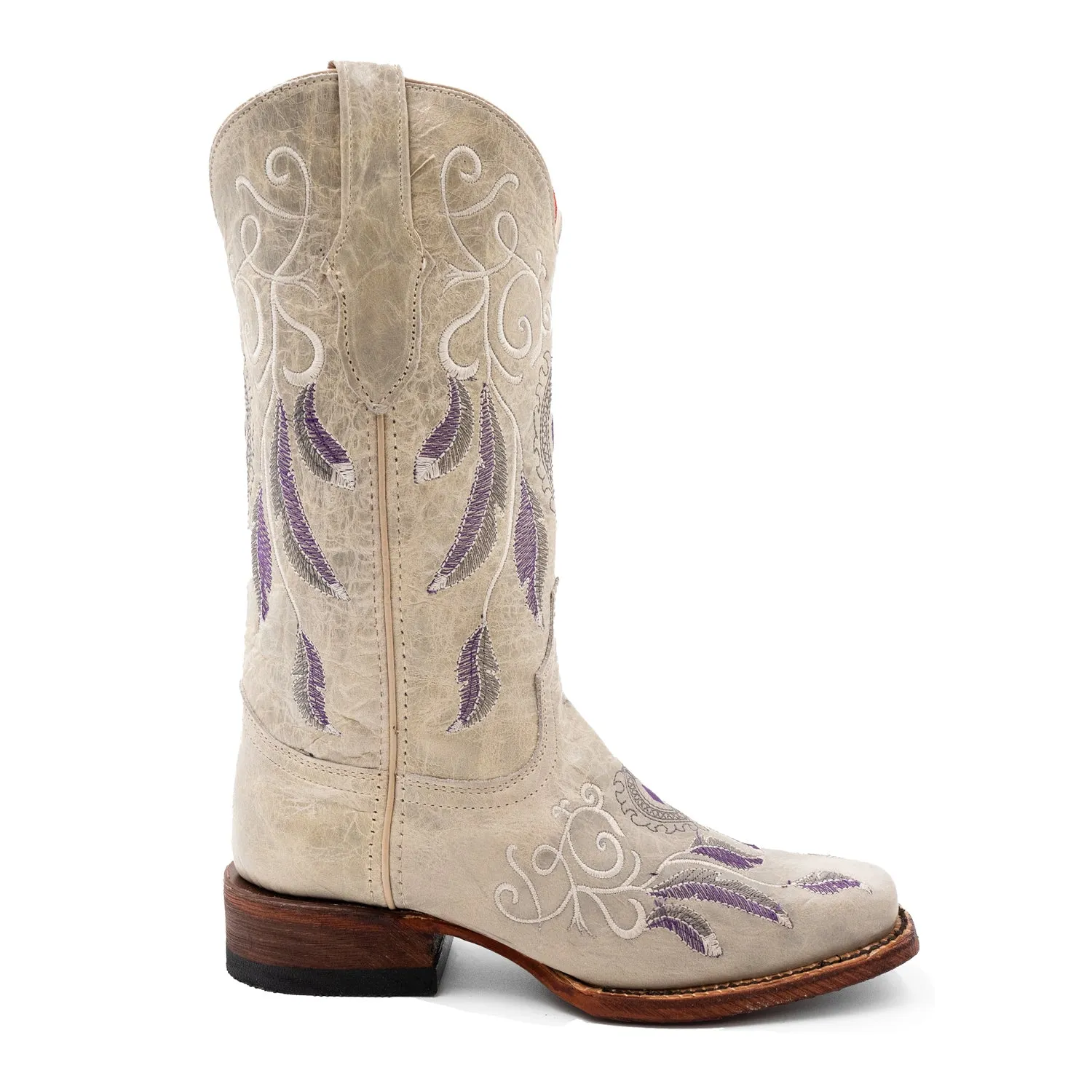 Ferrini Womens Dreamer D-Toe Clay Leather Cowboy Boots