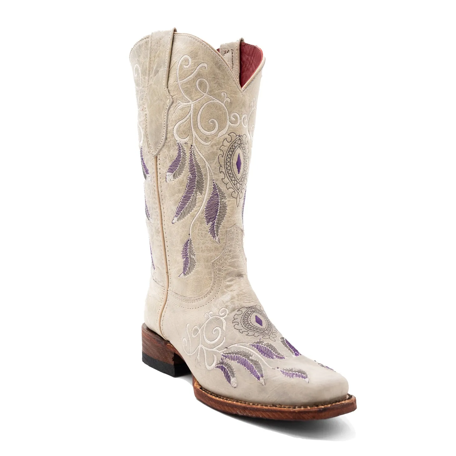 Ferrini Womens Dreamer D-Toe Clay Leather Cowboy Boots