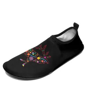 Floral Elk Sockamoccs Kid's Sockamoccs Slip On Shoes