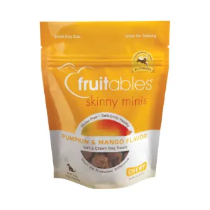 Fruitables Skinny Minis Pumpkin & Mango Flavor Soft & Chewy Dog Treats 5oz