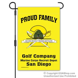 Garden Flag: Golf 2nd BTN Crest Proud Family (San Diego)