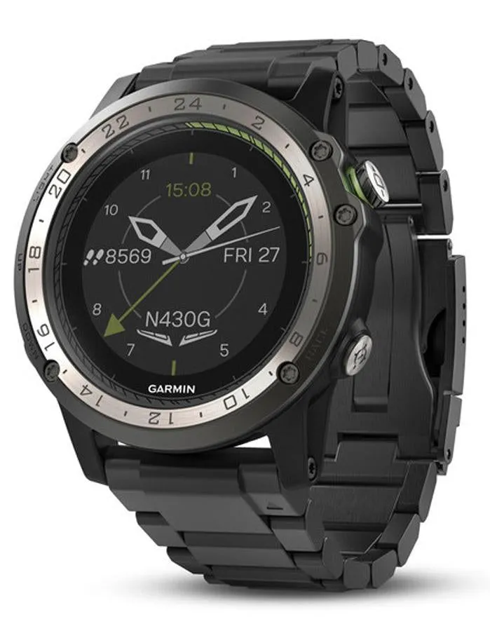 Garmin D2 Charlie Smart Aviation Watch - Titanium - Titanium Bracelet