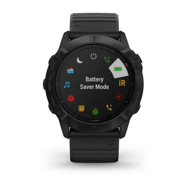 Garmin® Fenix® 6x Pro Mens Smartwatch - Black with Black Band