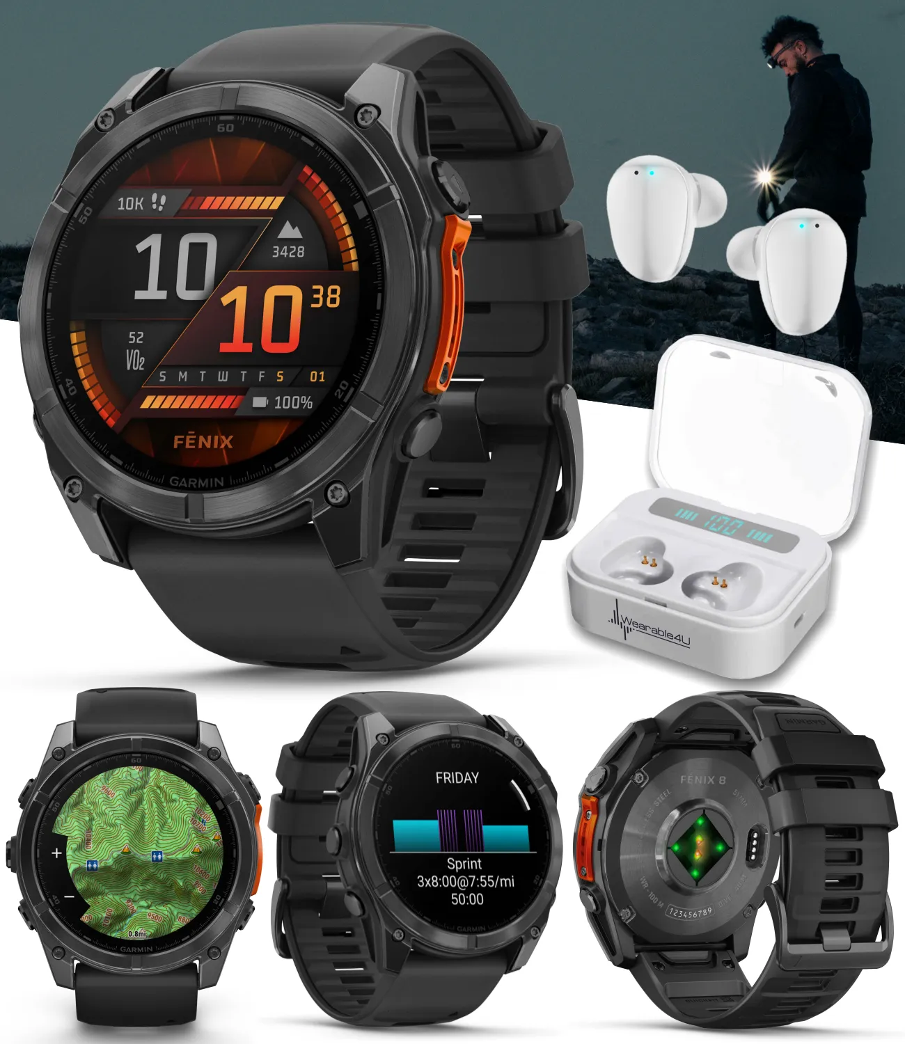 Garmin fenix 8 Multisport GPS Smartwatch, Wearable4U