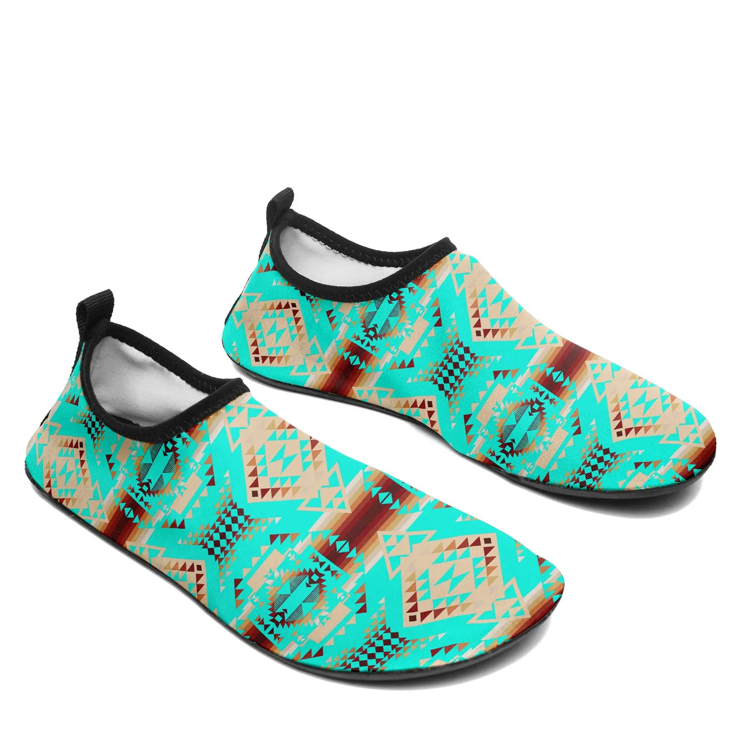 Gathering Earth Turquoise Kid's Sockamoccs Slip On Shoes