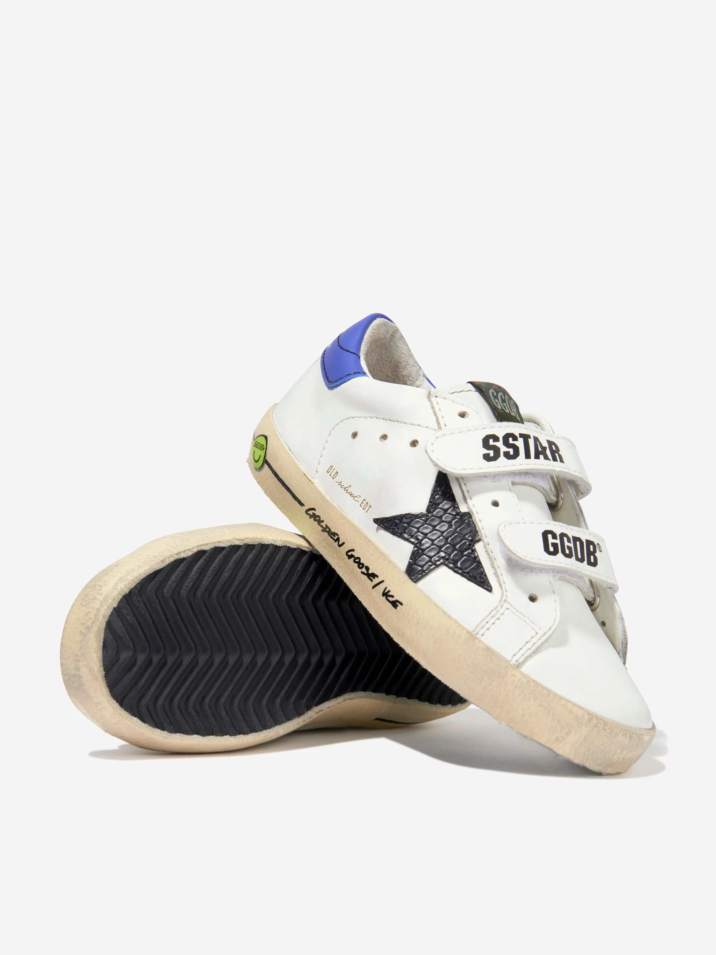 Golden Goose Kids Leather Phyton Print Star Trainers