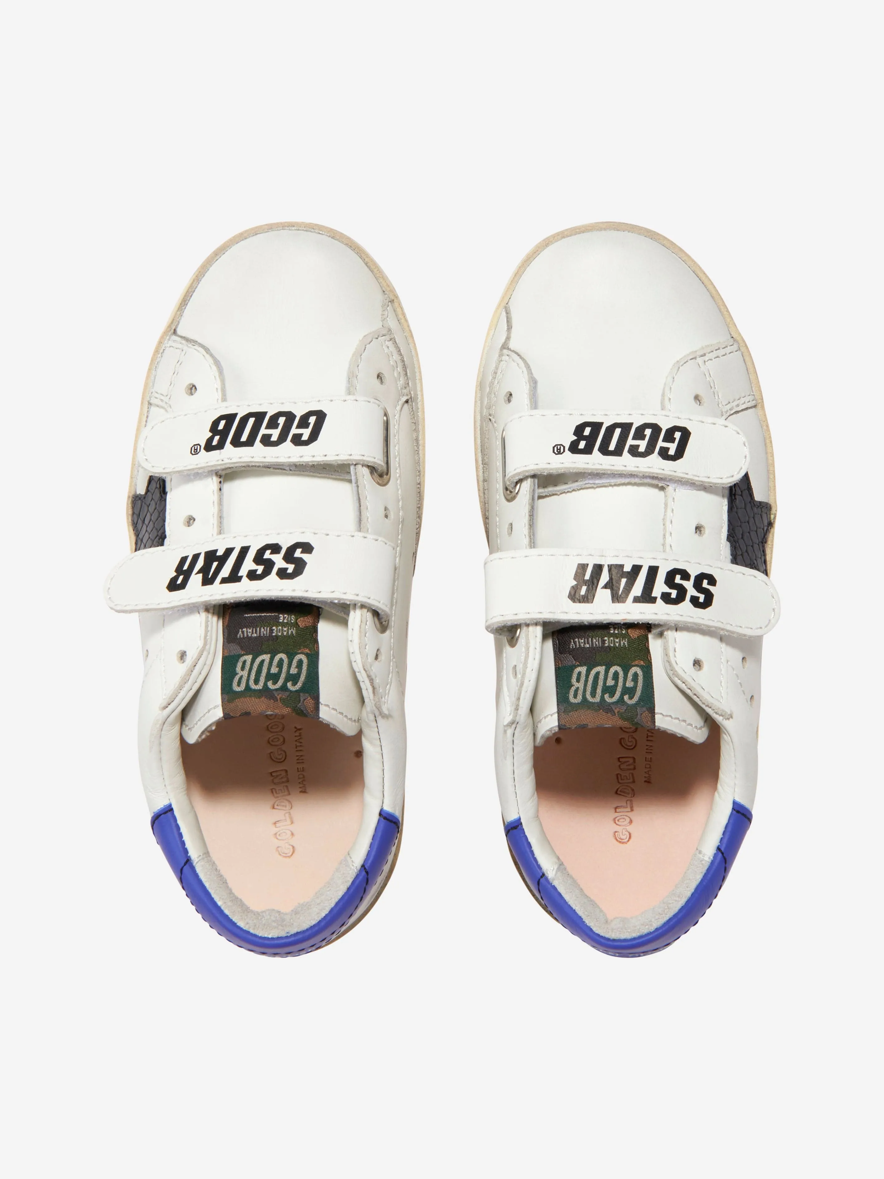 Golden Goose Kids Leather Phyton Print Star Trainers