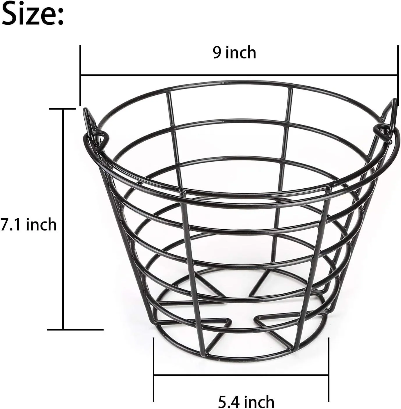 Golf ball bucket full body metal with handle can hold 50 golf balls - 10L0L