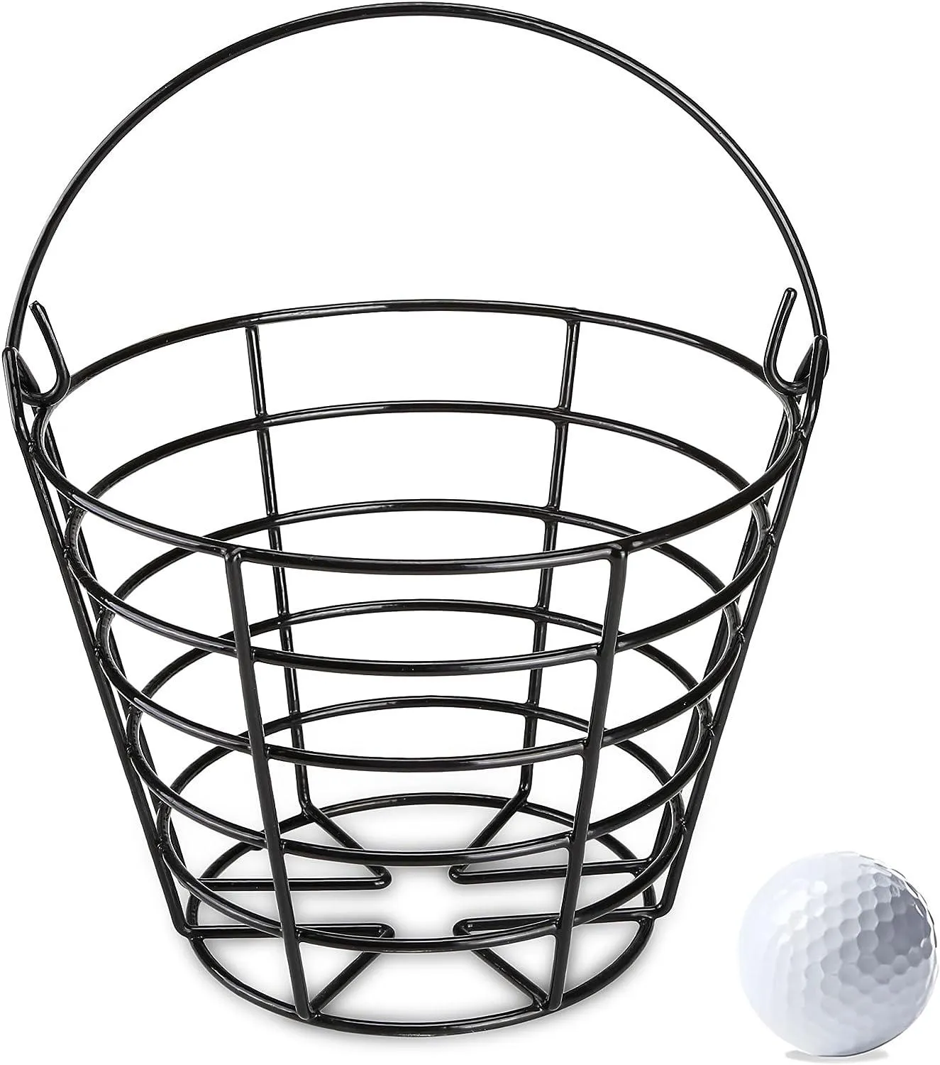 Golf ball bucket full body metal with handle can hold 50 golf balls - 10L0L