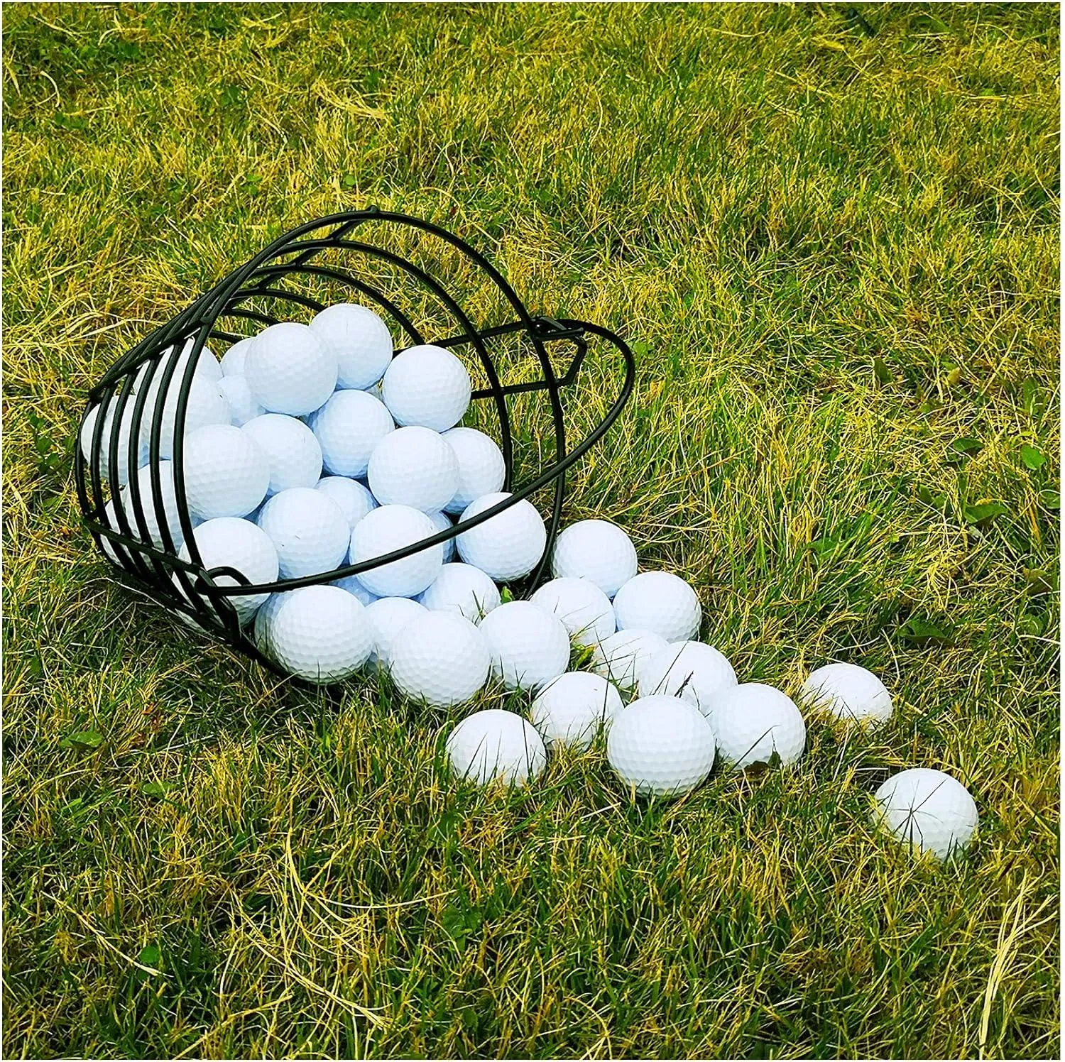 Golf ball bucket full body metal with handle can hold 50 golf balls - 10L0L