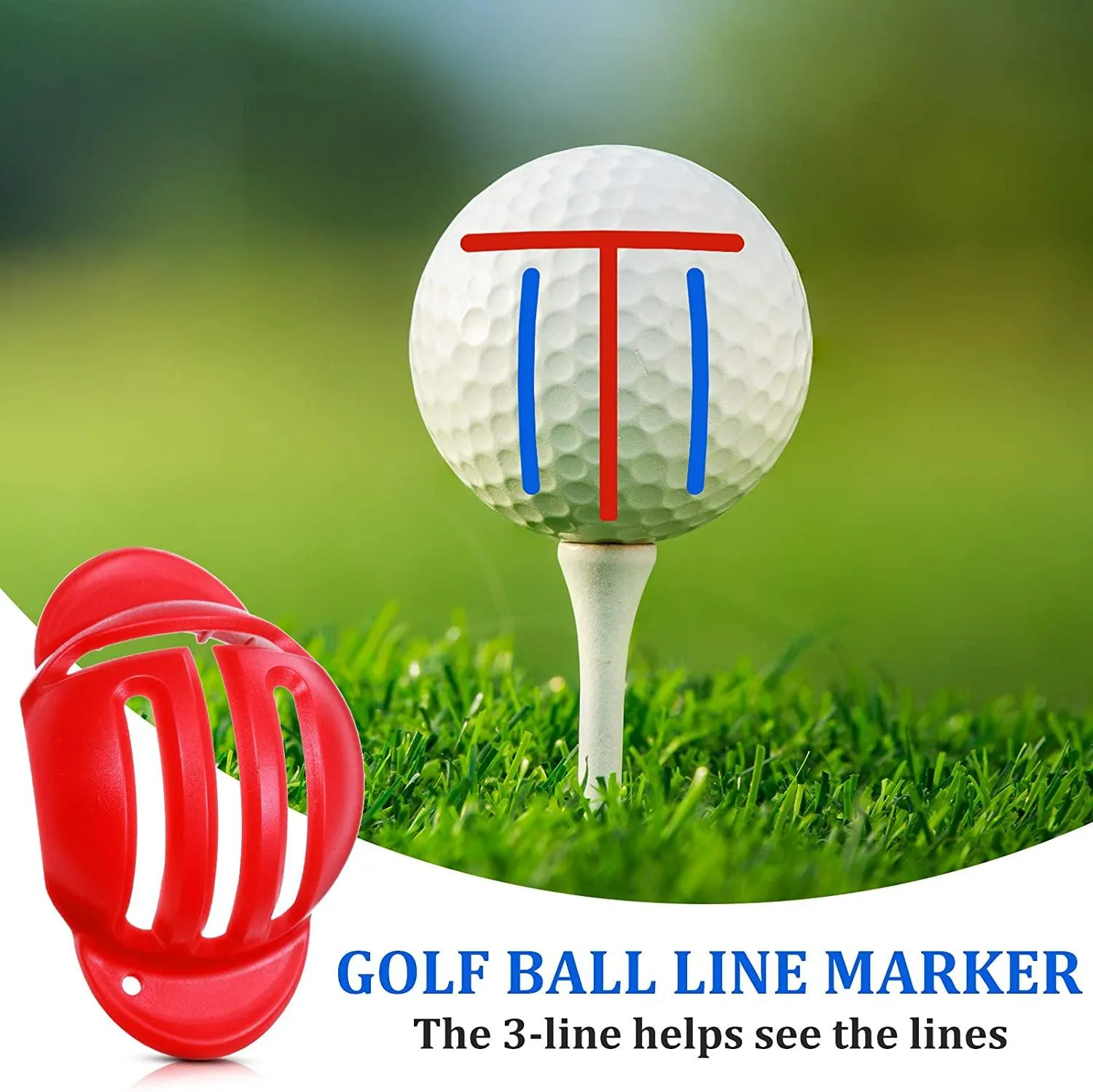 Golf Ball Triple-Track Liner Template