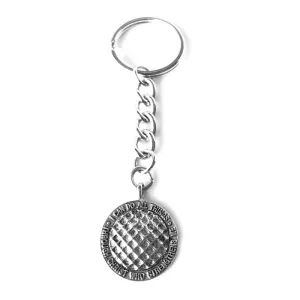 Golf Key Chain Philippians 4:13 Antique Pewter