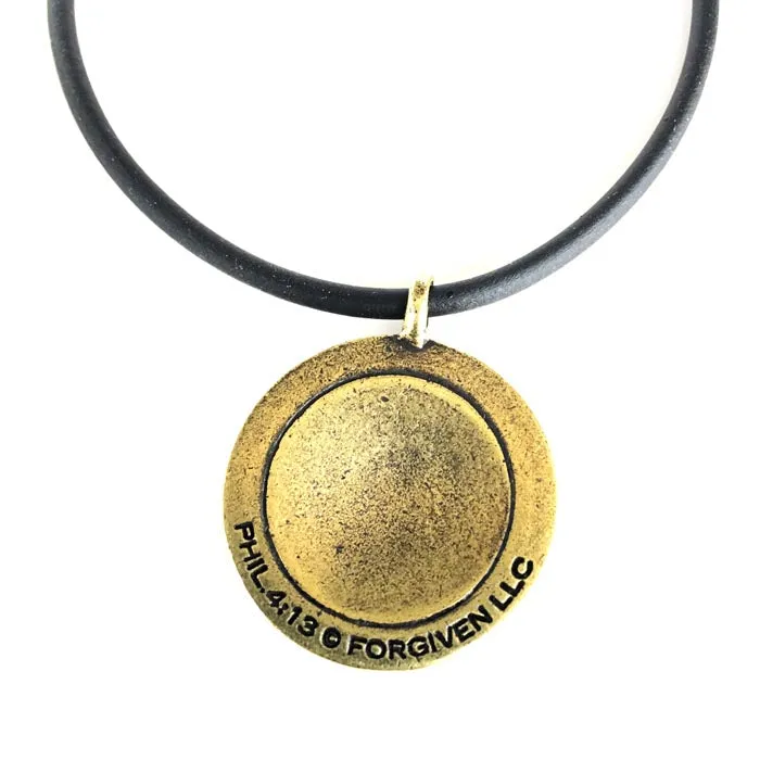 Golf Necklace Philippians 4:13 Antique Brass