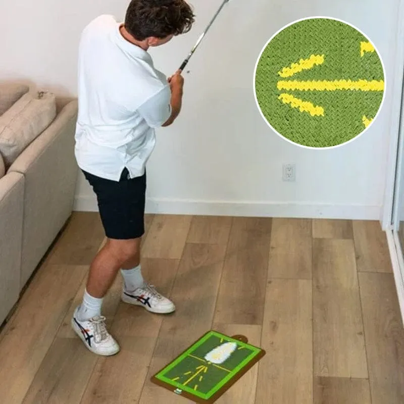 Golf training mat for better swing precision