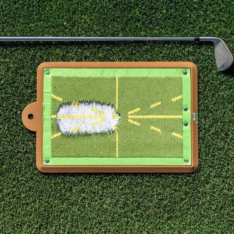 Golf training mat for better swing precision