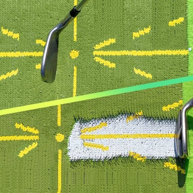 Golf training mat for better swing precision