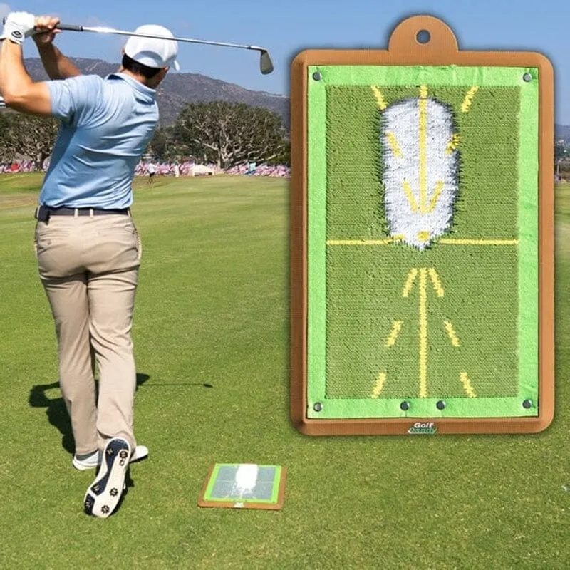 Golf training mat for better swing precision