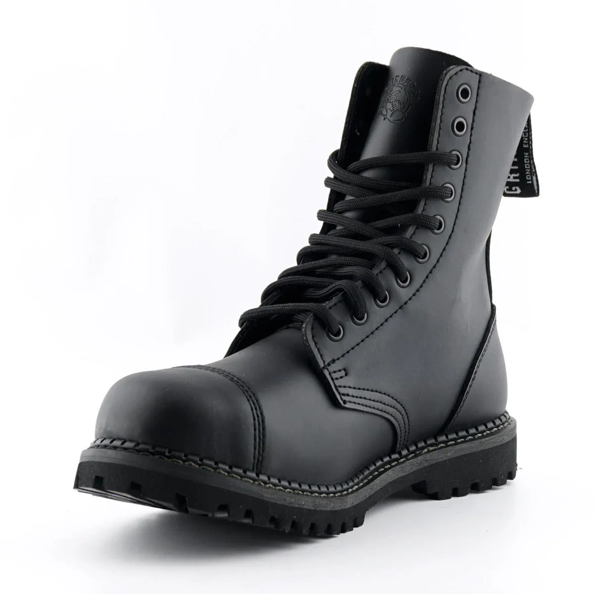 GRINDERS Stag, 10 Hole Leather Boots