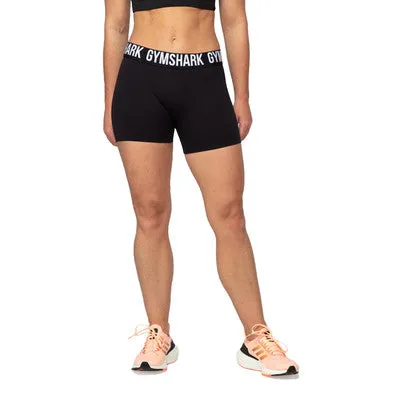 Gymshark Women's Training Logo Shorts - Black / White