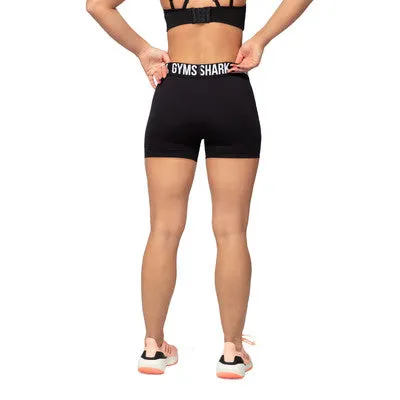 Gymshark Women's Training Logo Shorts - Black / White