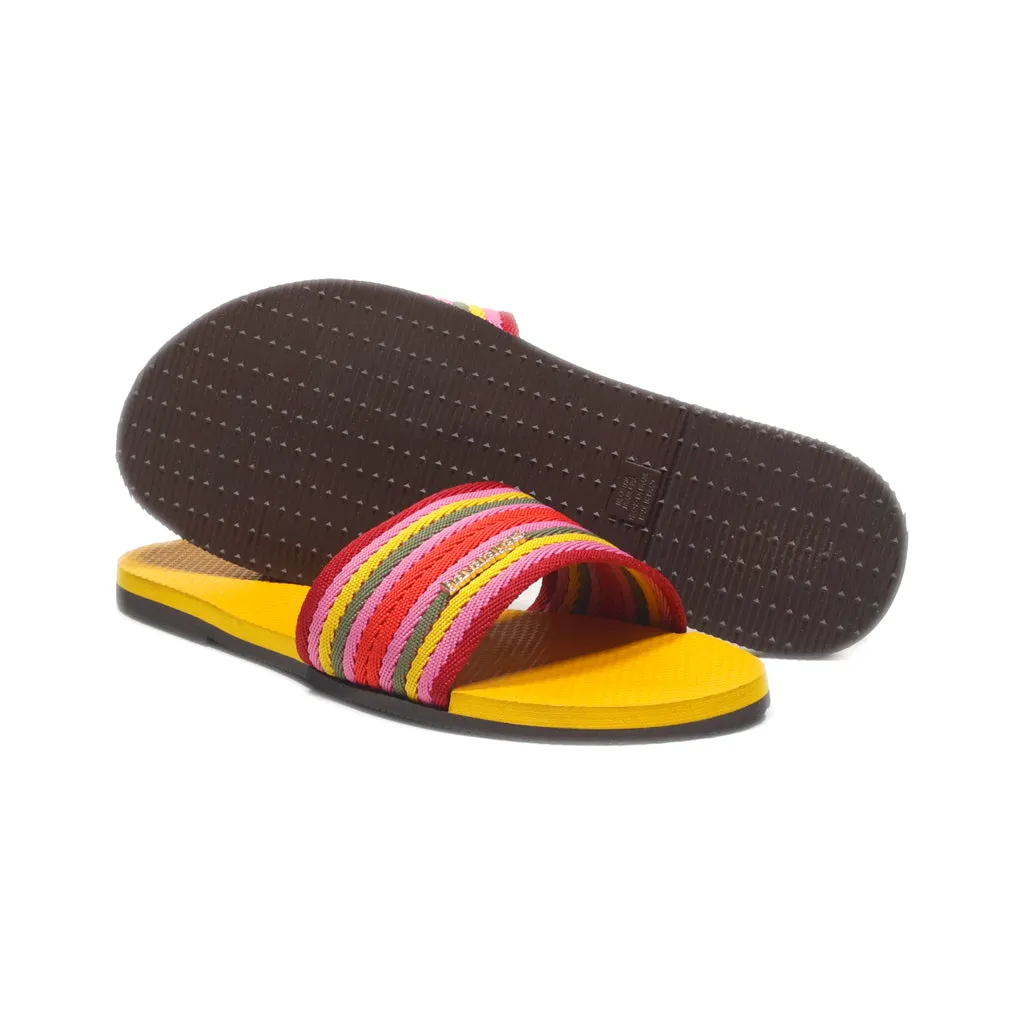 Havaianas Sliders Fabric Yellow Colour For Women