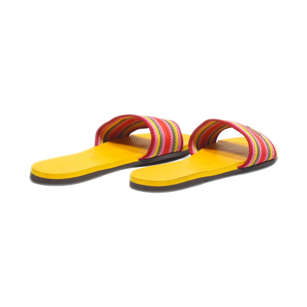 Havaianas Sliders Fabric Yellow Colour For Women