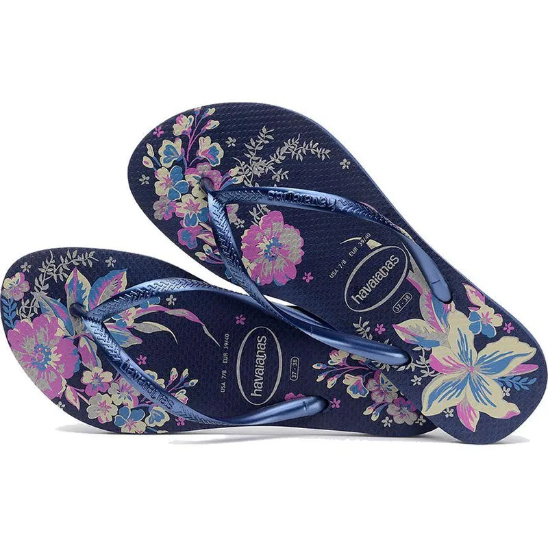 Havaianas Slim Organic Woman's FlipFlops - Navy - UK 3/4