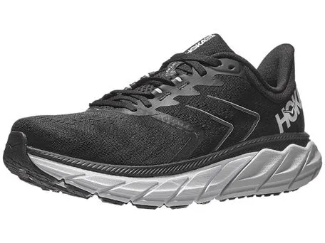 Hoka Mens Arahi 5 Wide (EE) Running Shoe - Black/White