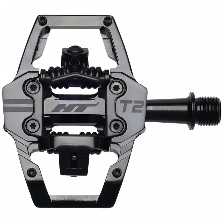 HT Compoments T2 Enduro Race Clipless Pedals Stealth Black