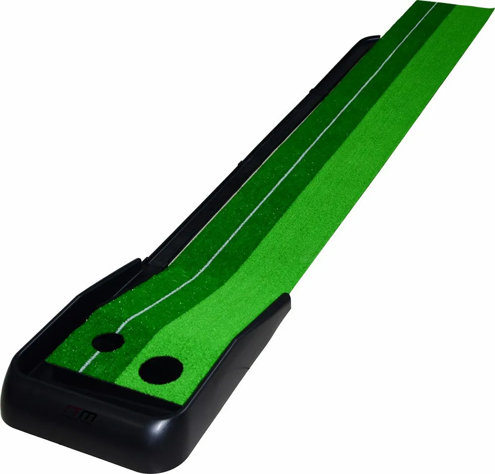 Indoor/Outdoor Putting Green Mat w/ Ball Return, 2 Holes