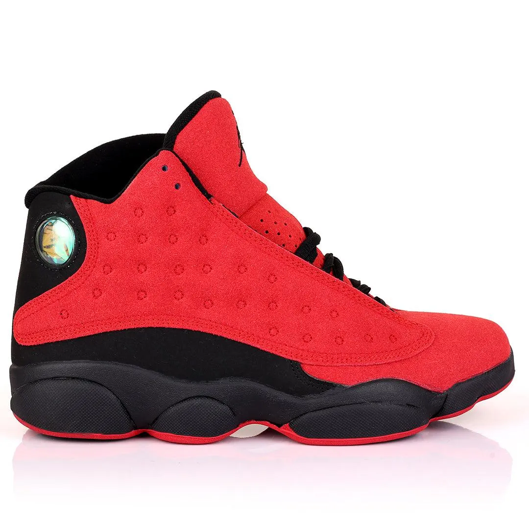 JD Lightweight Full Red Skin With Black Designed Classic Retro sneakers