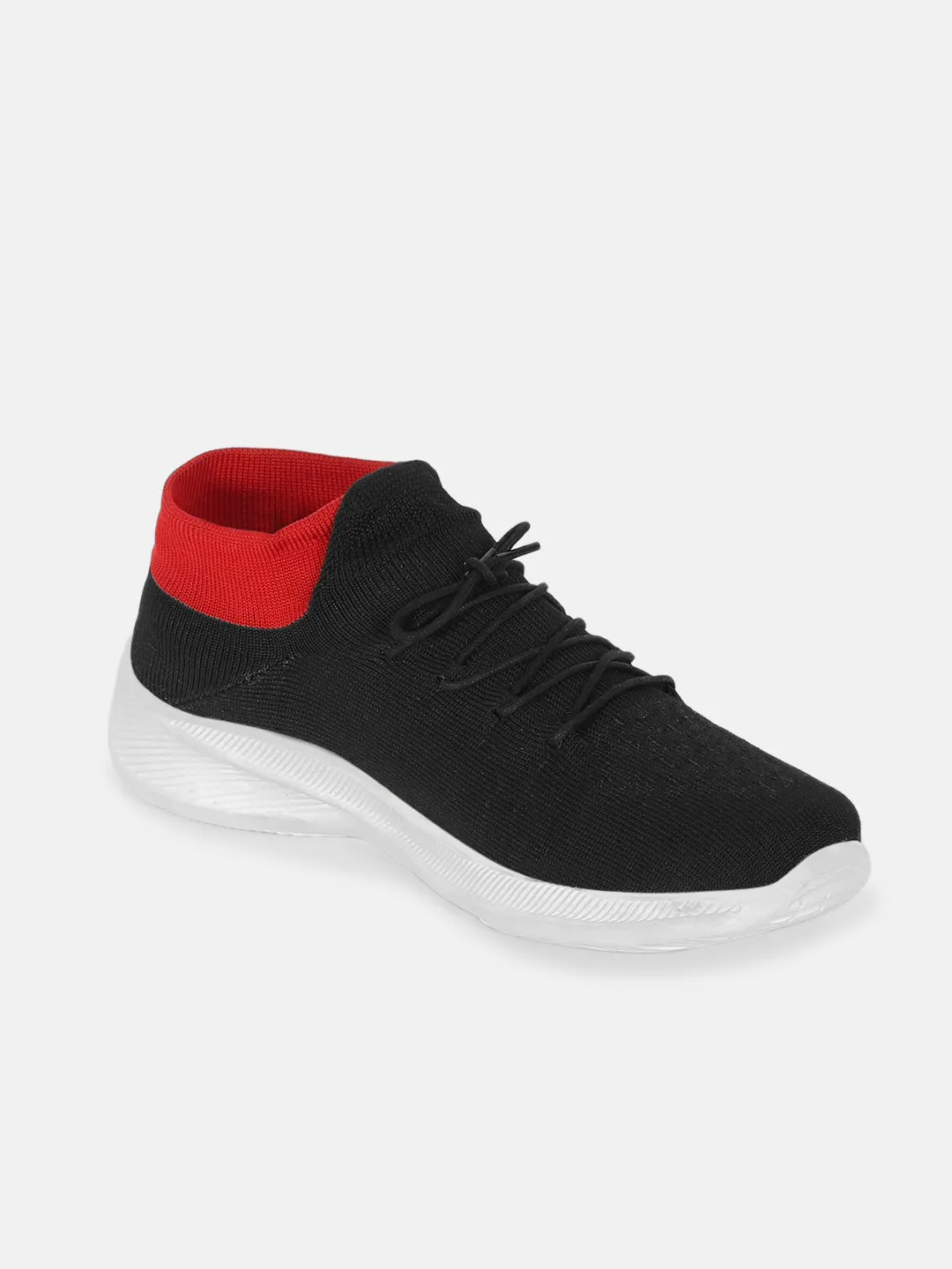 JUMP USA Mens Black & Red Maximal Comfort-everglide Range Walking Shoe