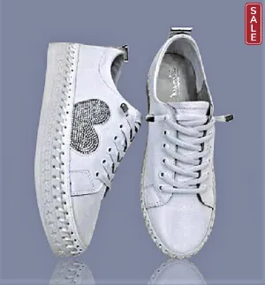 Lavish Heart Sneaker silver