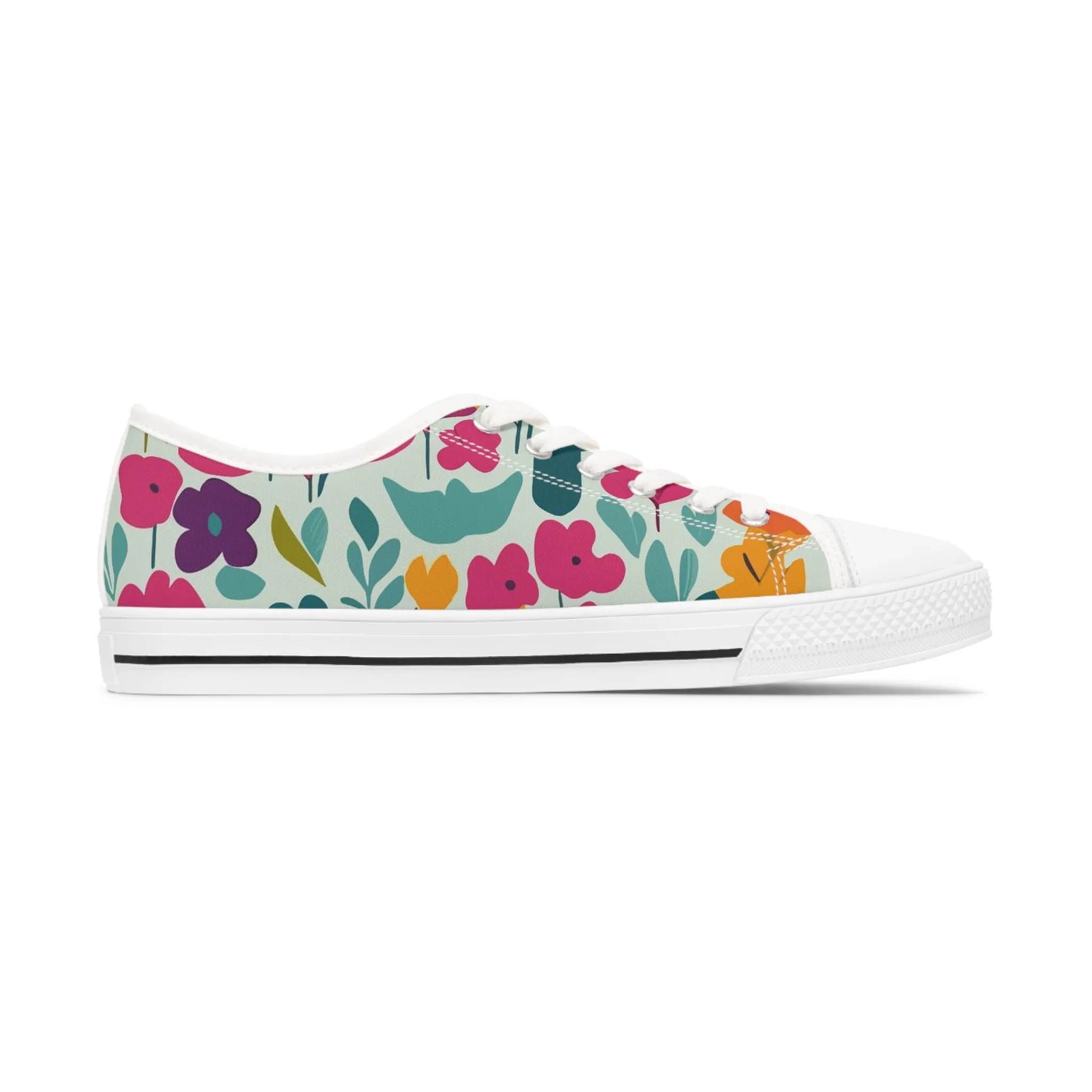 Light flowers - Inovax Woman's Low Top Sneakers