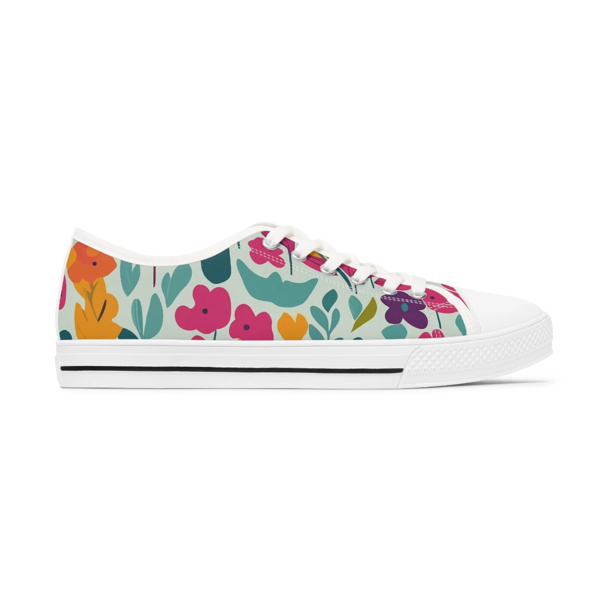 Light flowers - Inovax Woman's Low Top Sneakers