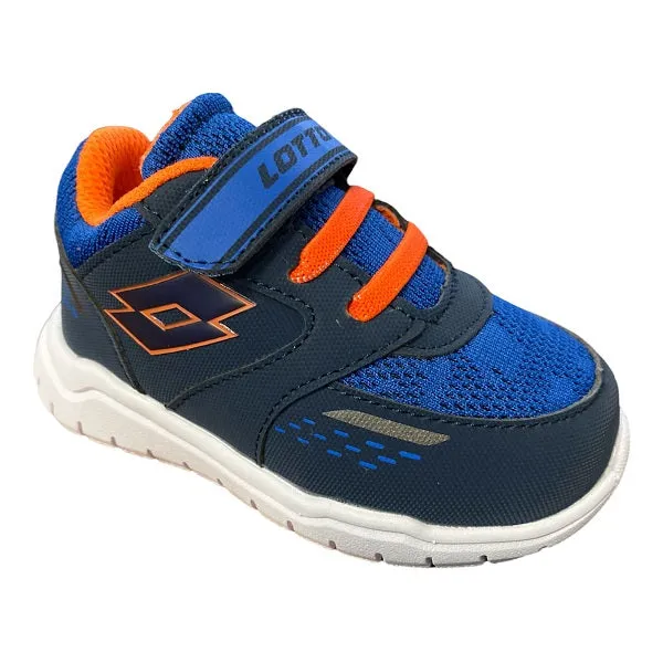 Lotto scarpa da ginnastica da bambino Spacelite AMF 2 INF 217516 8XJ blu arancione