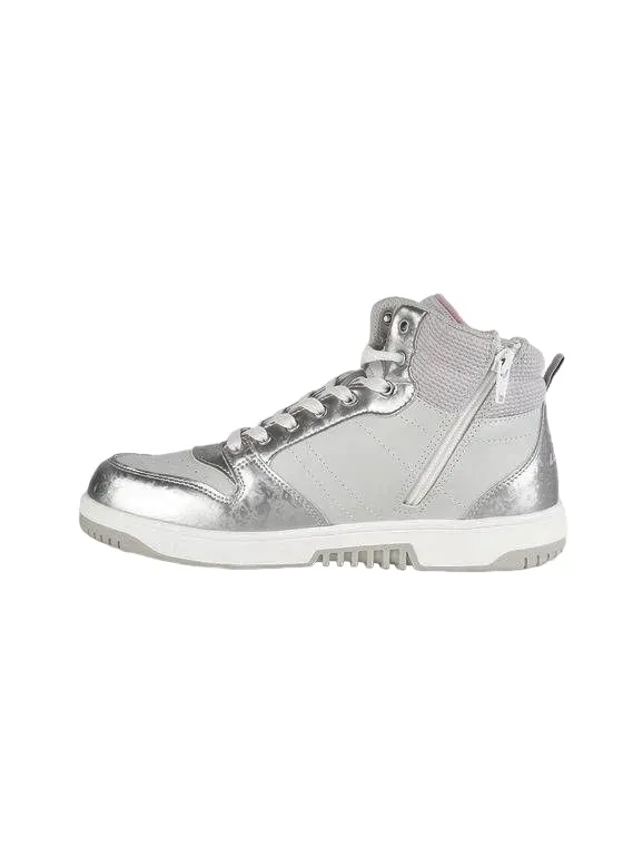 Lotto Scarpa da ginnastica da ragazza alta con Zip Rocket AMF Metal 218173 9F2 mushroom gray-white-silver