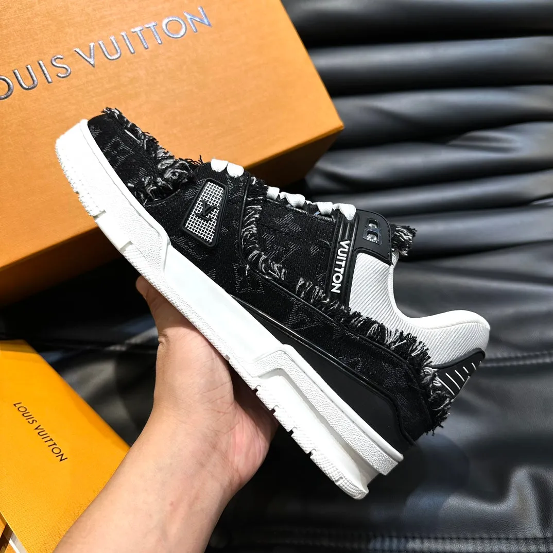 LUV Trainer Black Denim Sneakers -069