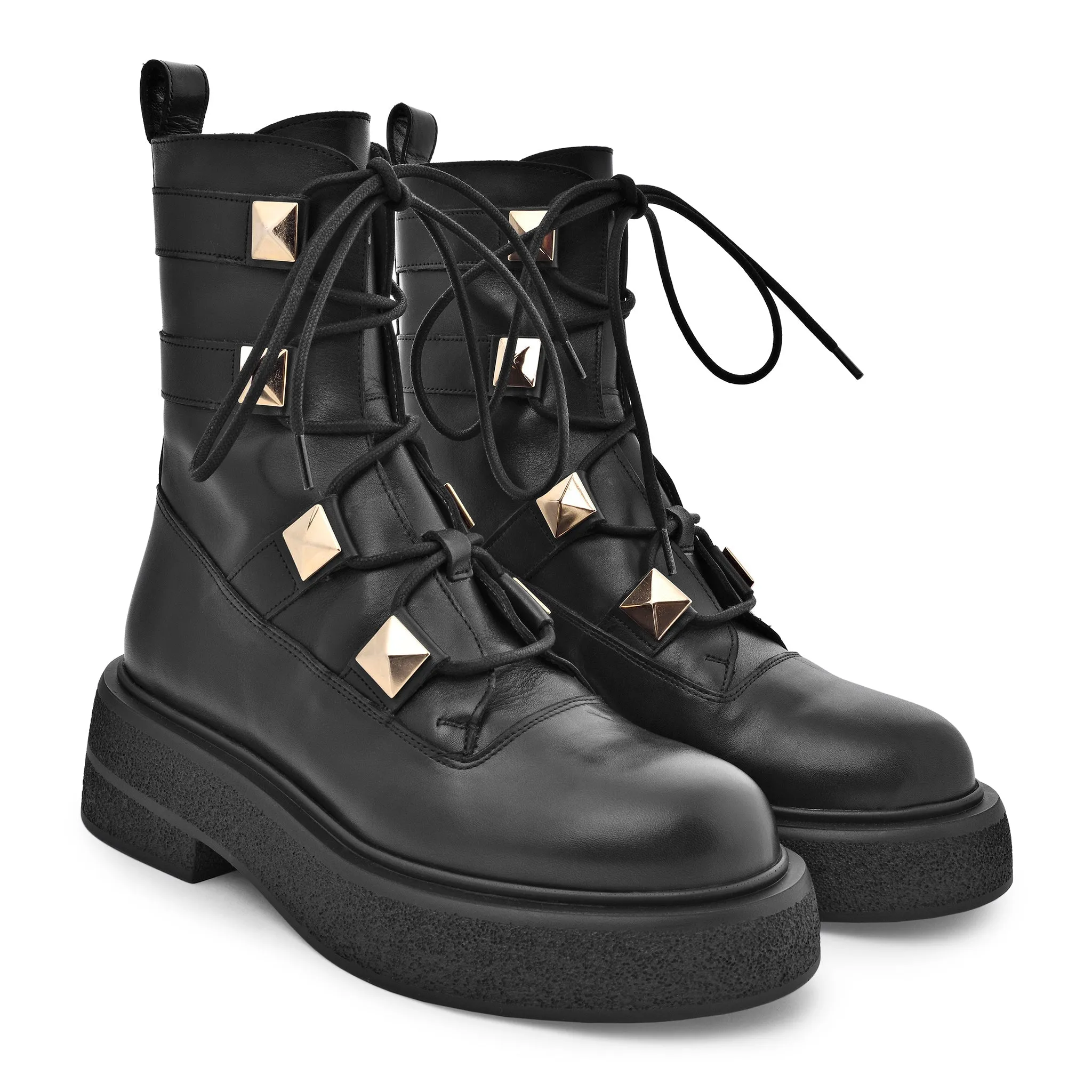 Maki Pyramid Studs Combat Boots