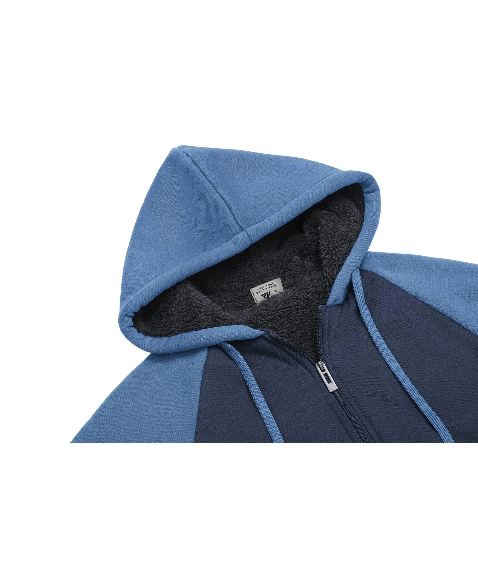 Men's Zip Up Fleece Lined Hoodie-ZPK006586