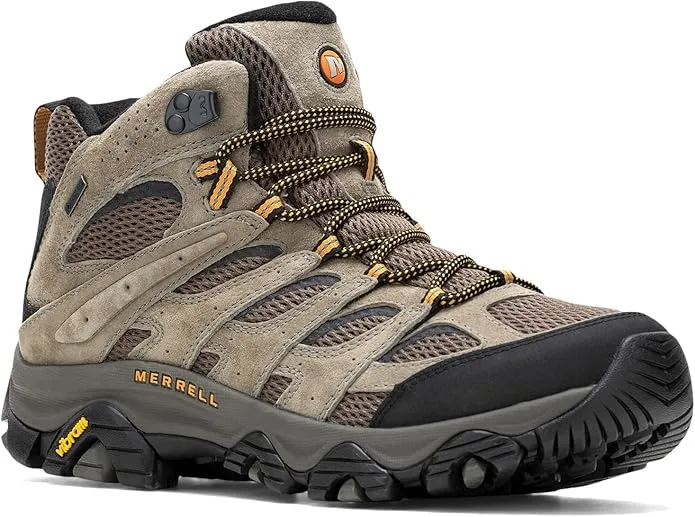 Merrell Men's Moab 3 Mid GORE-TEX Hiking Boots, Walnut – Waterproof, Durable, and Comfortable for All Terrains, Walnut