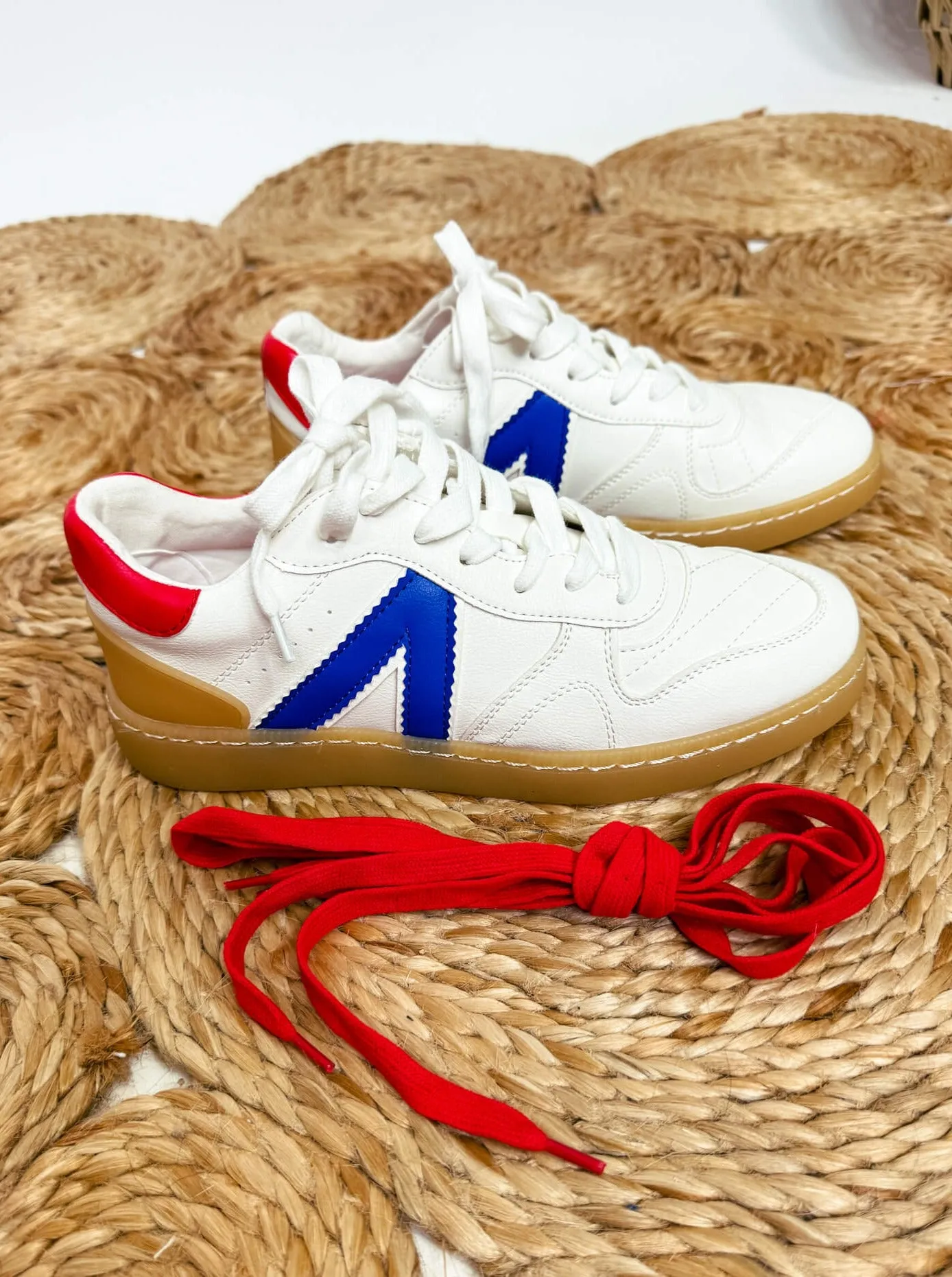 MIA Vesta Red, White and Blue Sneakers