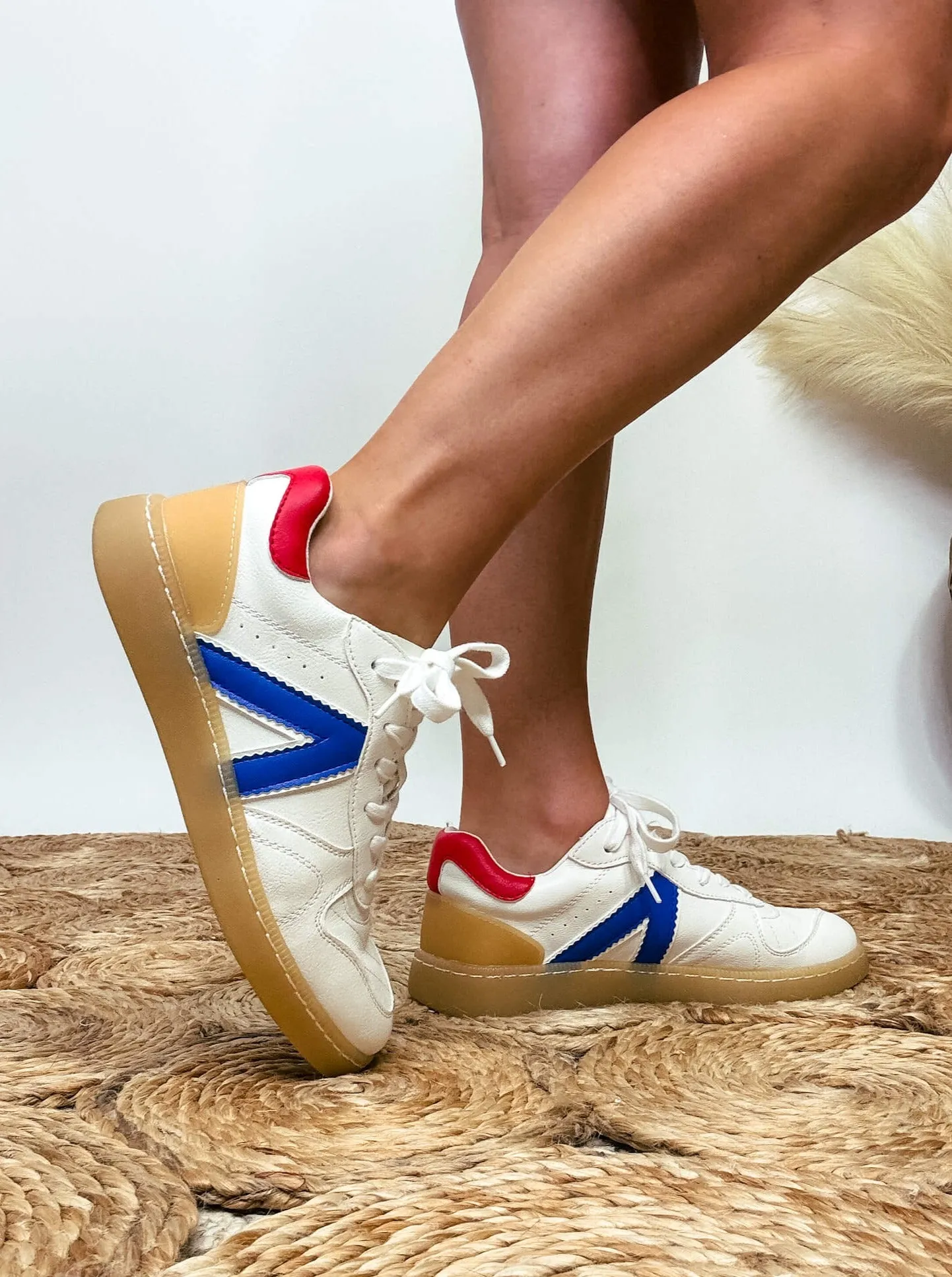 MIA Vesta Red, White and Blue Sneakers