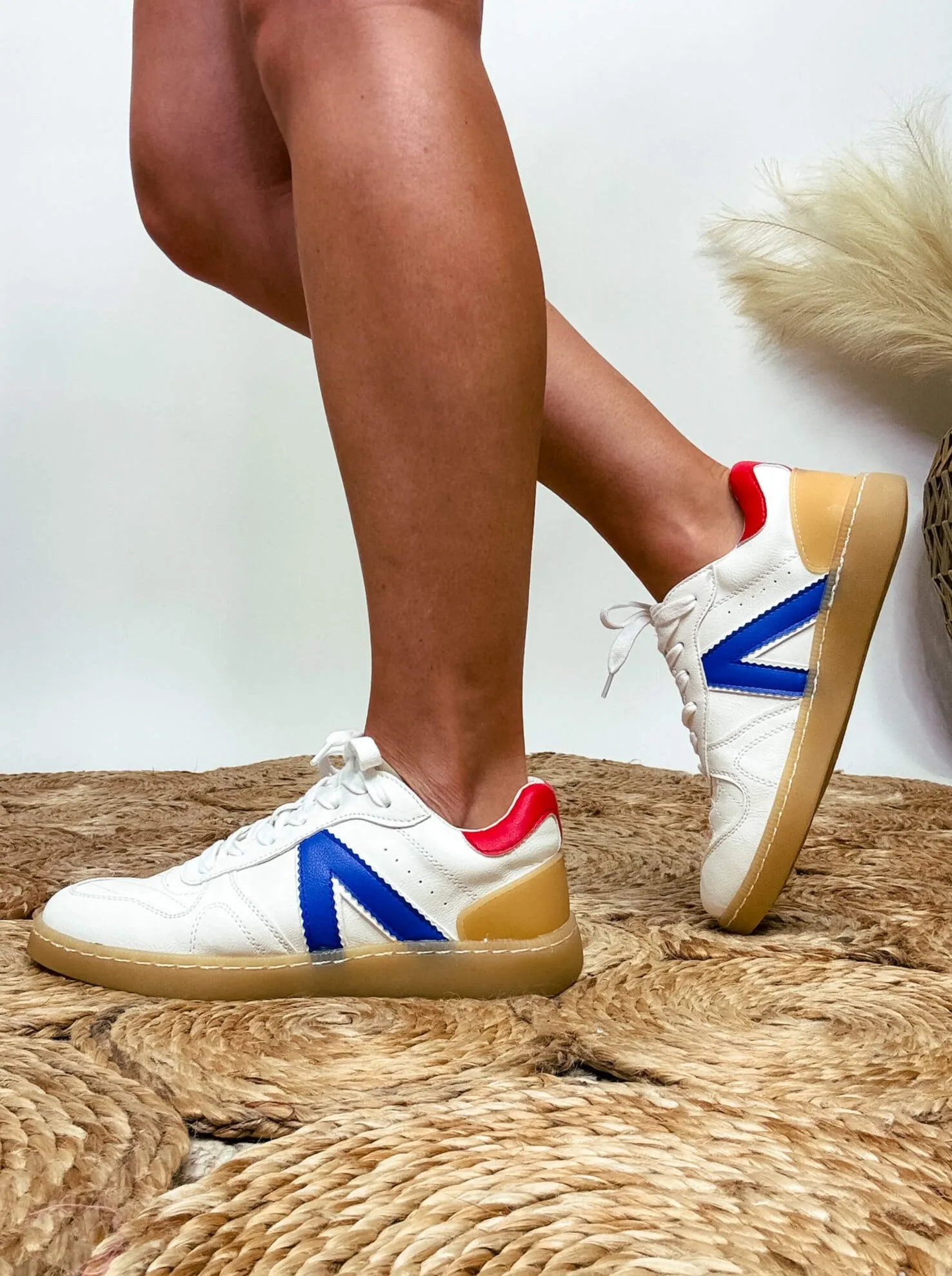 MIA Vesta Red, White and Blue Sneakers