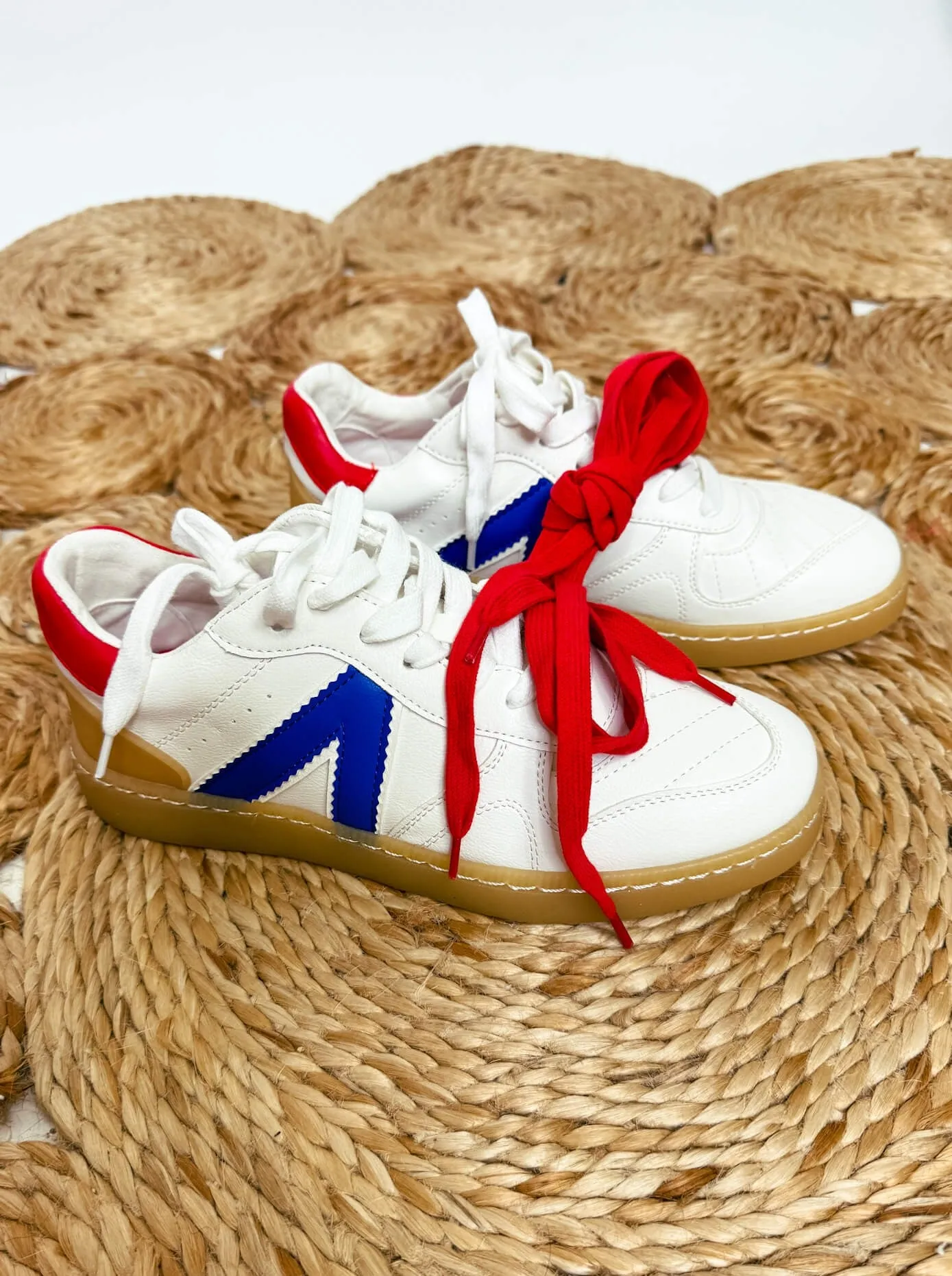 MIA Vesta Red, White and Blue Sneakers