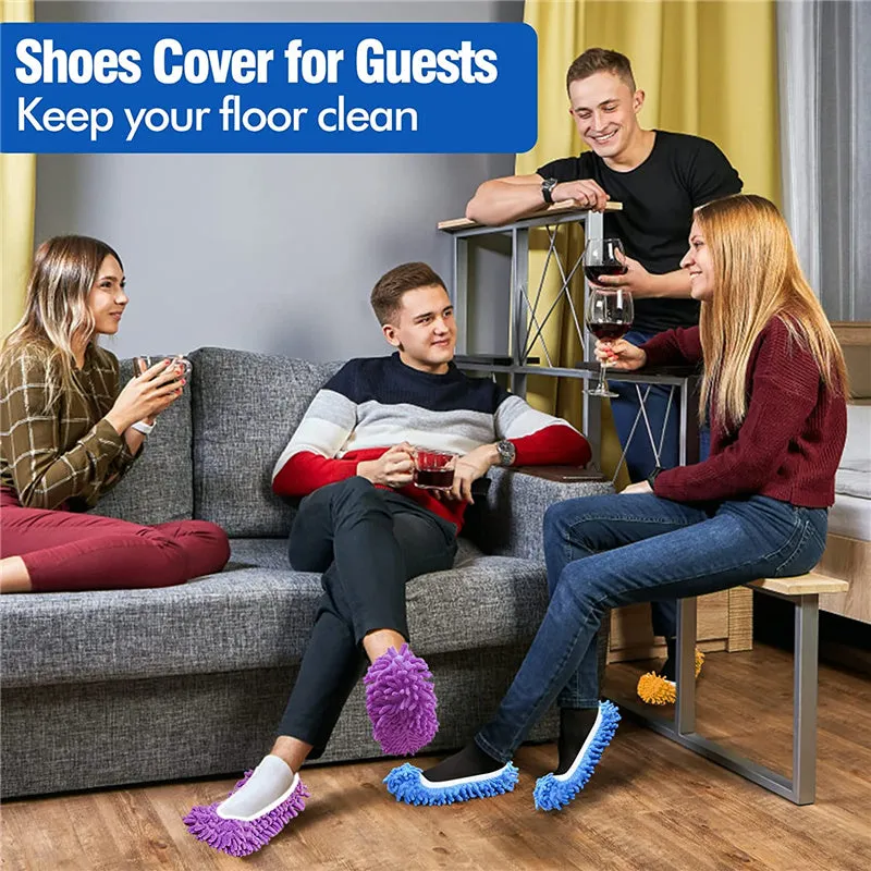 Microfiber Mop Slipper Shoes Cover for Floor Cleaning Washable