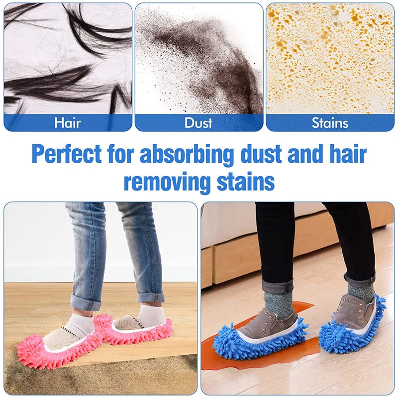 Microfiber Mop Slipper Shoes Cover for Floor Cleaning Washable