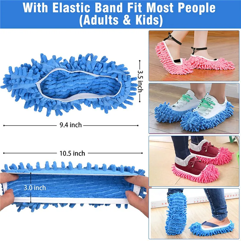 Microfiber Mop Slipper Shoes Cover for Floor Cleaning Washable