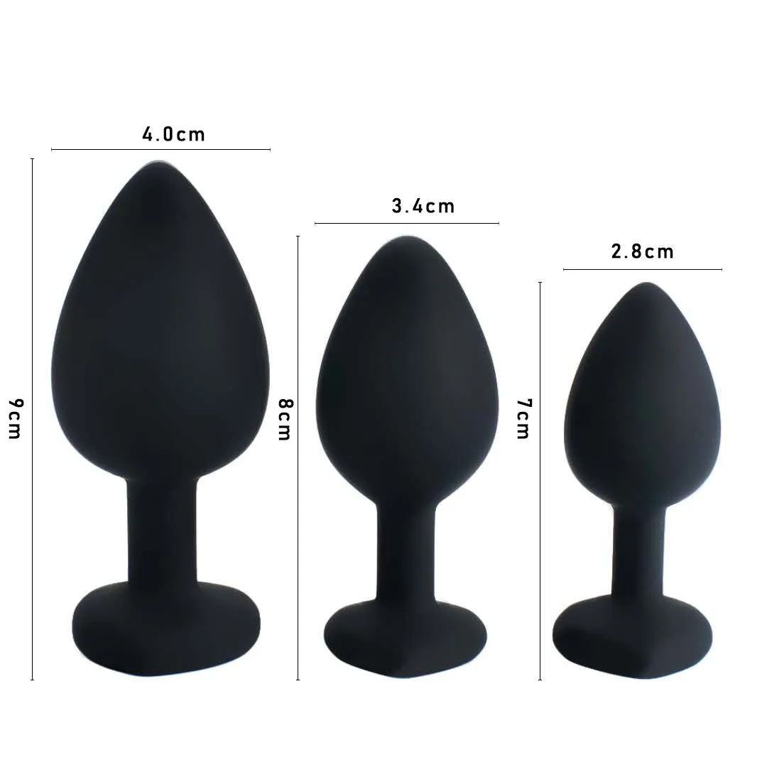 Midnight Madness Silicone Butt Plug Set